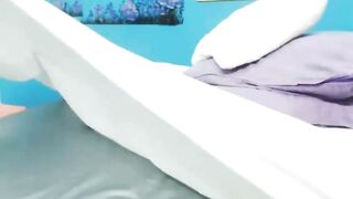 Getting naked and masturbating with dildo