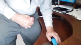 Grandpa in Suit Masturbating