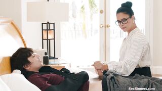 Teacher gives student a HELPING HANDjob