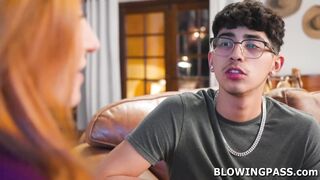 My big tit stepmom wants to suck my cock