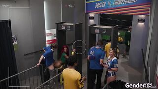 Trans anal reamed at security checkpoint