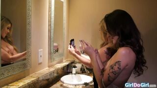 Two gfs seduce and lick a straight girl