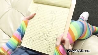 Nymph patient sees a dick in everything so she gets a hard one