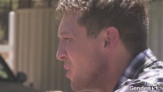 Busty trans Kayleigh Coxx analed by bf