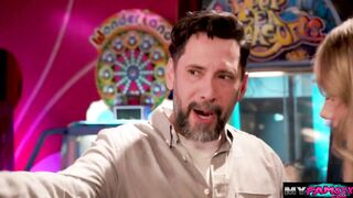 Banging my horny stepdaughter inside arcade house 2