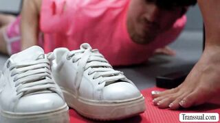 Must Watch this Threesome anal in the gym