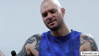 Showing my big tits to my fellow gym instructor 2