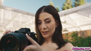 Nicole Kitt and Lucy Lotus with the photographer Natalie Brooks threesome