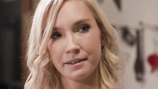 Blonde babe sucks n rides mechanics bbc