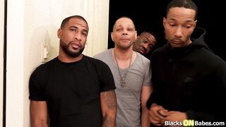 Girlfriend gangbanged by bf and friends