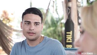 Stepson creampied big tit blonde stepmom