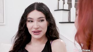 A threesome with husbands ex shemale gf