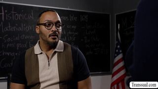 Giving my teacher blowjob to pass my grade