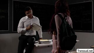 Giving my teacher a titjob to pass my exam 2