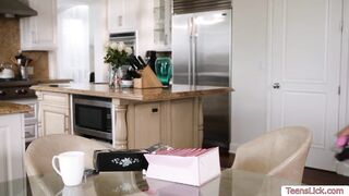 Gorgeous brunette strap on her horny friend