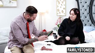 Angel Cake getting her tight pussy stretched by her stepdad
