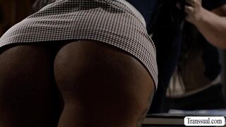 My student wants to pass so I fuck her big tight ass