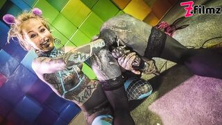 Heavily tattooed trans Lily Lu gets anal fisted