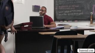 Sucking my teacher stepdads dick in his office 2