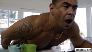 After baking cake fuck my big piece of cake too 2