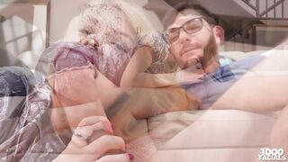 Petite Young Blonde Sucks Big Cock