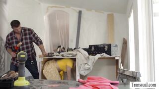 Letting my husbands worker fuck me in the ass