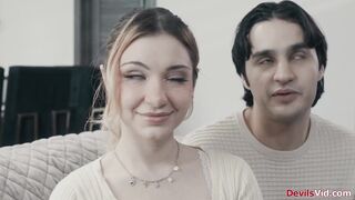 Teen and her bf fucking their milf tutor