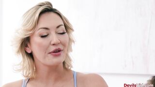 Stepmom lets horny stepson lick her cunt