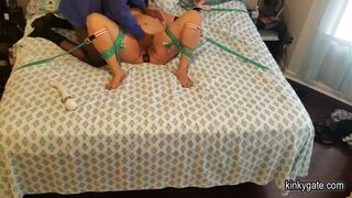 Tied up plump Marry tamed by black Dom