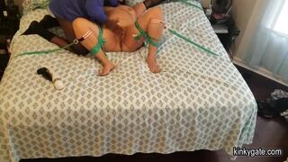 Tied up plump Marry tamed by black Dom