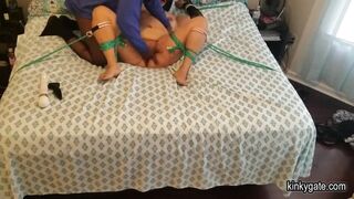 Tied up plump Marry tamed by black Dom
