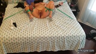 Tied up plump Marry tamed by black Dom