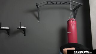 Cute Blond Czech Boy Shows Off Big Dick and Balls in Gym