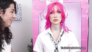 He Pounds Fembot While She Dominates His Games