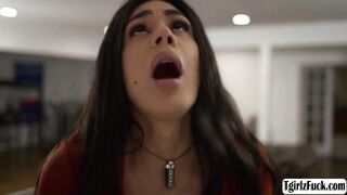 Cute Brunette Shemale Fucks Hairy Slender Girl