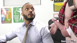 Tgirl coed anal fucked for extra credits