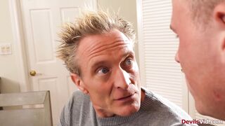 Old man showing teen couple how to do dp