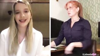 Lesbian boss wanna see secretarys pussy