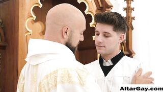 Priest Dominates Altar Boy in Steamy Church Encounter