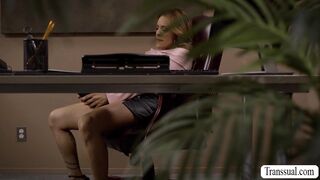 Helping my horny secretary on her masturbating