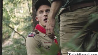 Scout Masters and students are having orgy in woods