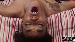 Ebony Mistress Plays Her Hairy Sub Girl