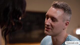 First customer and first anal sex in the morning