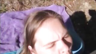 Shy Teen 1st Time Outdoors Sex Scared She's Bout Get Caught