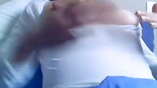 Toying With Her Fat Long Nipples!!!!!!!